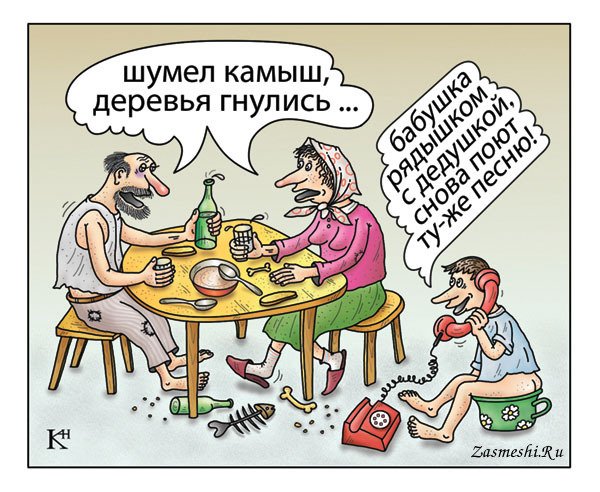 Анекдоты про бабушек карикатура