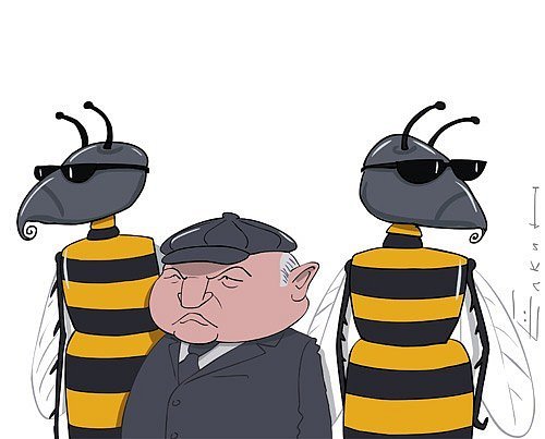 Шарж с пчелами