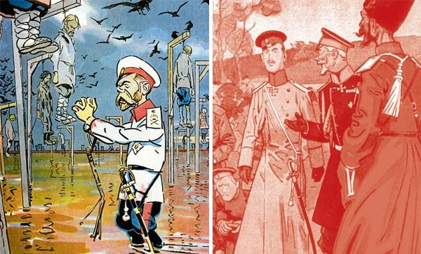 Советские карикатуры на Николая 2