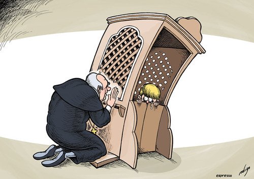 Исповедальня карикатура