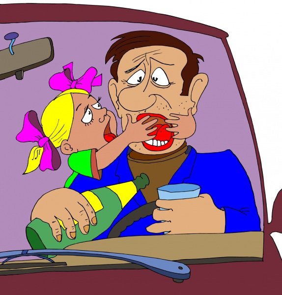 Водитель карикатура