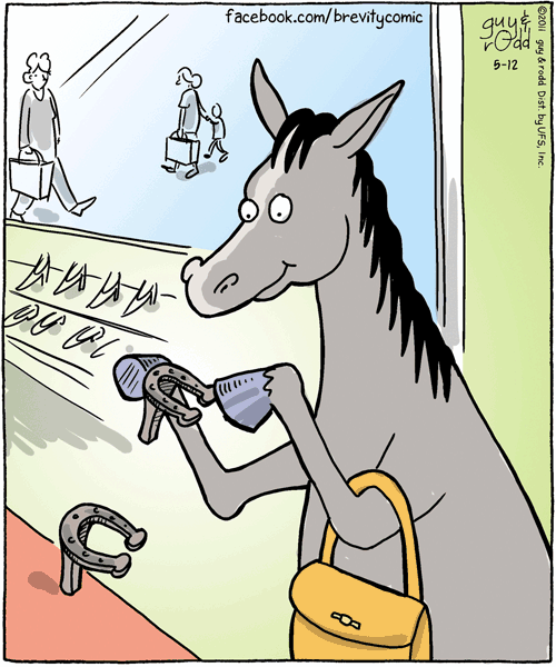 Лошадь карикатура