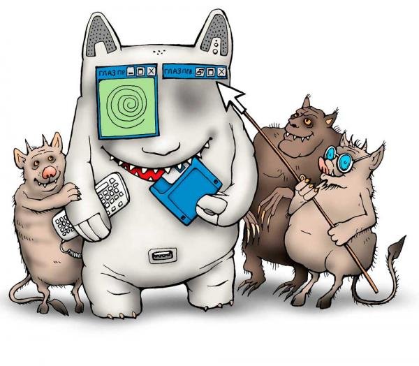 Шарж на сказочного героя