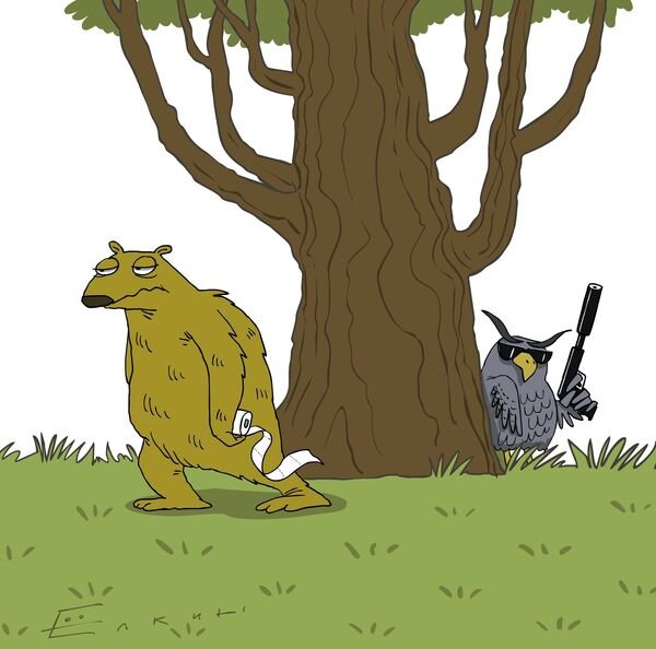 Ленивец карикатура