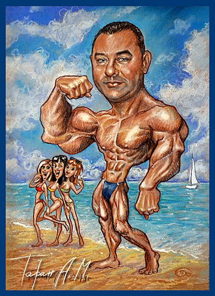 Спортсмен карикатура