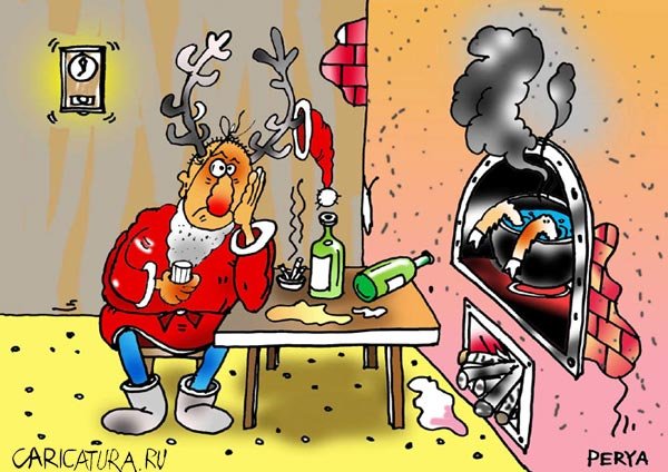 Похмелье карикатура
