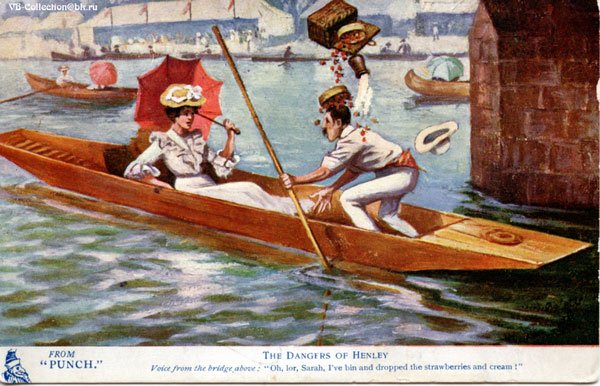 Трое на лодке гребут