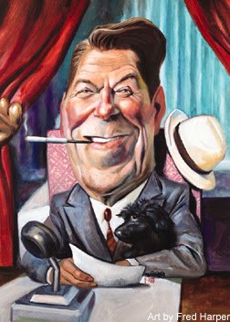 Рональд Рейган карикатура