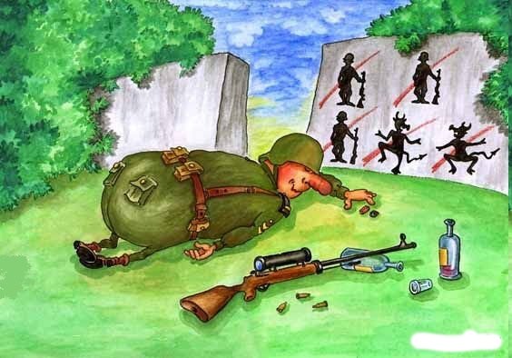 Карикатуры на военную тему