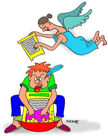 Весёлая стирка карикатура