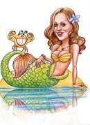 Русалка карикатура