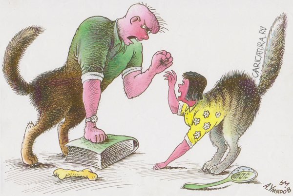 Карикатуры кошек и собак