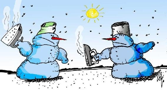 Уборка снега карикатура