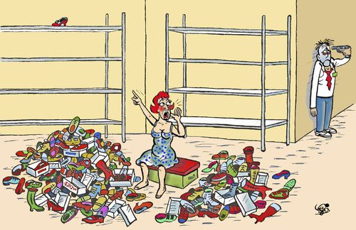 Шоппинг карикатура