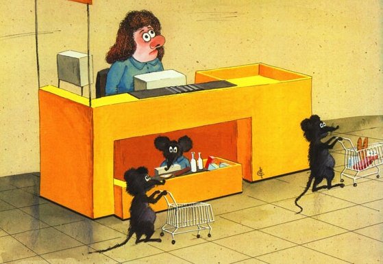 Касса карикатура