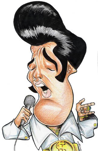 Элвис Пресли шарж