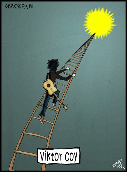 Виктор Цой рисунок фломастером