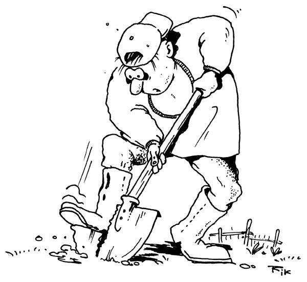 Копать карикатура