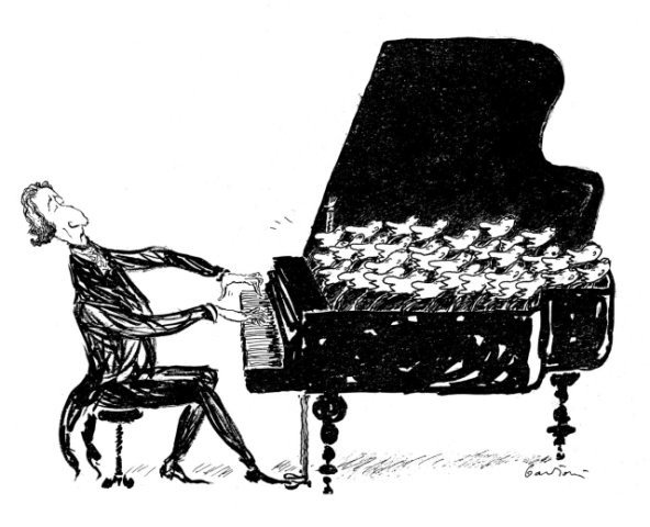 Пианист карикатура