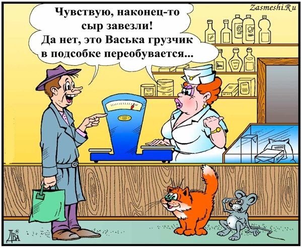 Продавец карикатура