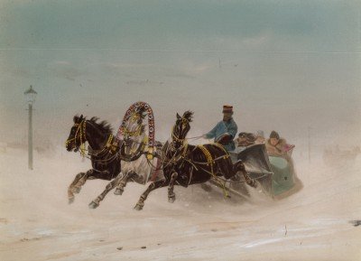 Тройка ямщик живопись