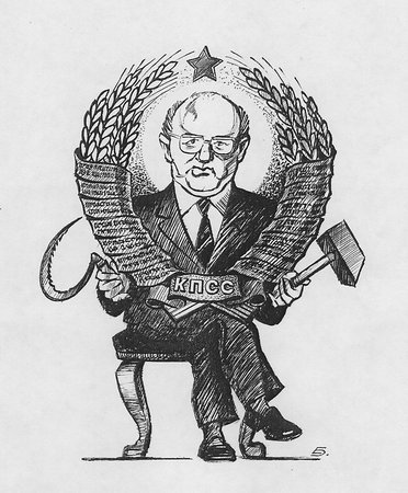 Горбачев шарж