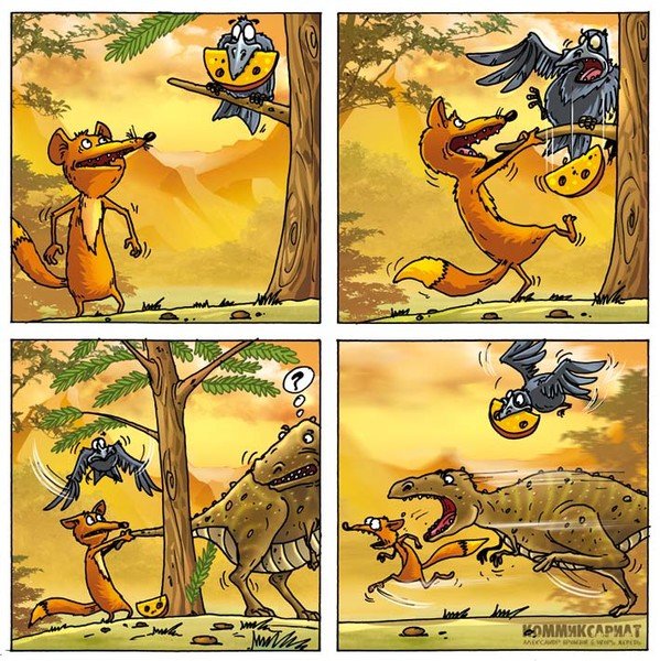 Лиса ворона и сыр басня