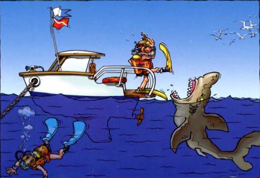 Смешной водолаз