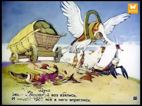 Лебедь, щука и рак. Басни