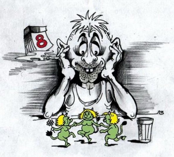 Рисунки больных белой горячкой