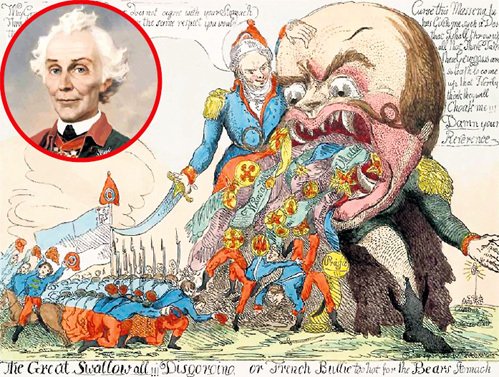 Английские карикатуры на Суворова