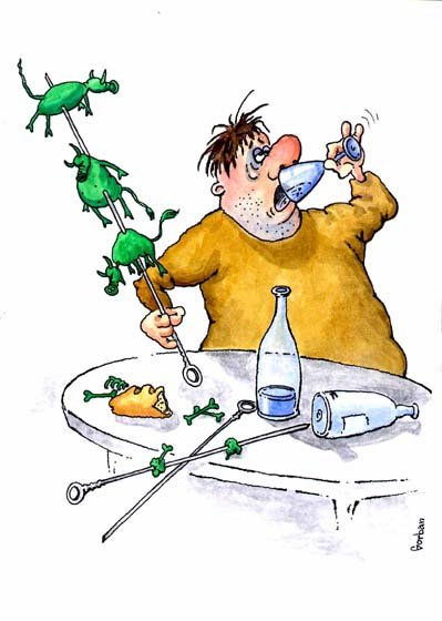 Алкогольный делирий шарж