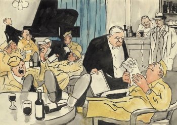 Карикатура Льва Бродаты на Геббельса несуразное