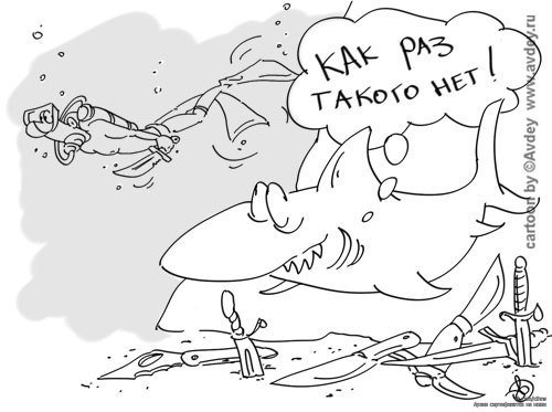Черный юмор про акул