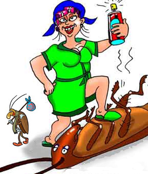 Борьба с тараканами карикатура