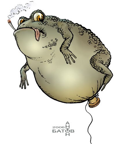 Лягушка карикатура