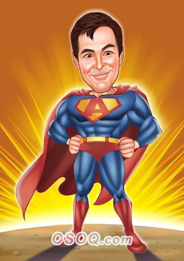 Шарж Супермен