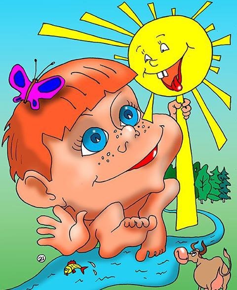 Солнце шарж