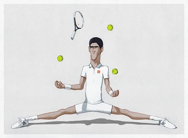 Карикатура теннисистки