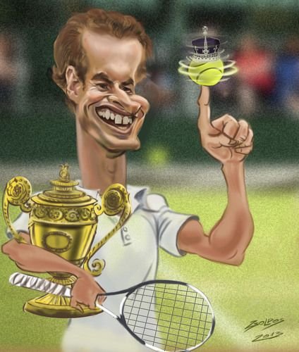 Caricatura Andy Murray