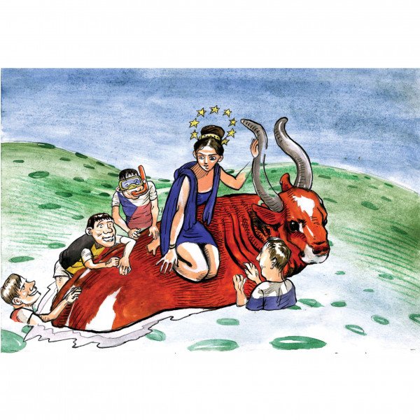 Бык Европа карикатур