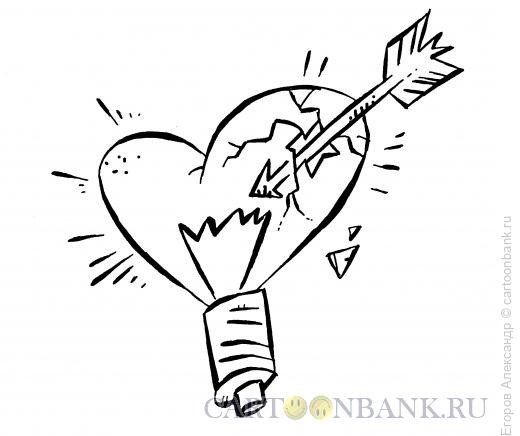 Нарисовать фломастерами сервиса разбитое стрелой