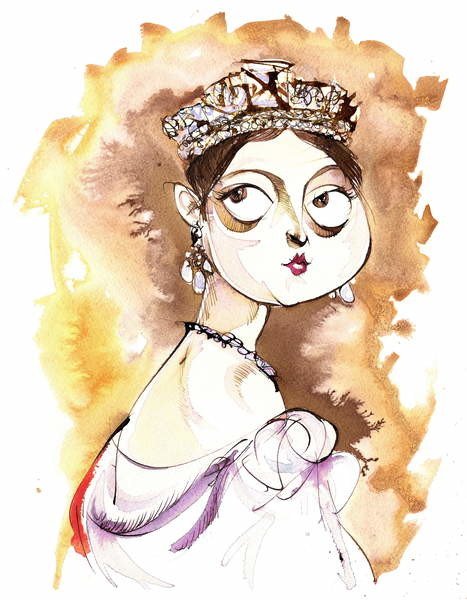 Королева Виктория шарж