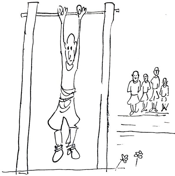 Подтягивания карикатура