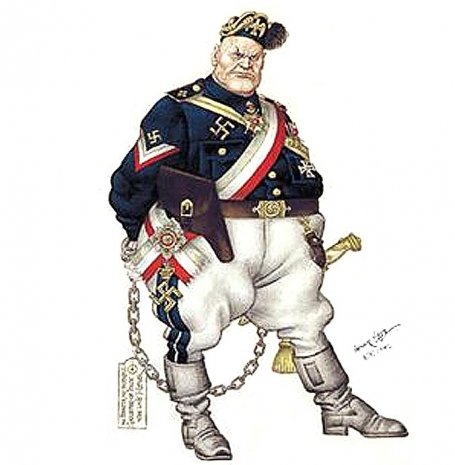 Бенито Муссолини шарж