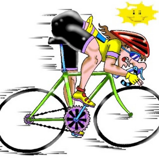 Велосипедист карикатура
