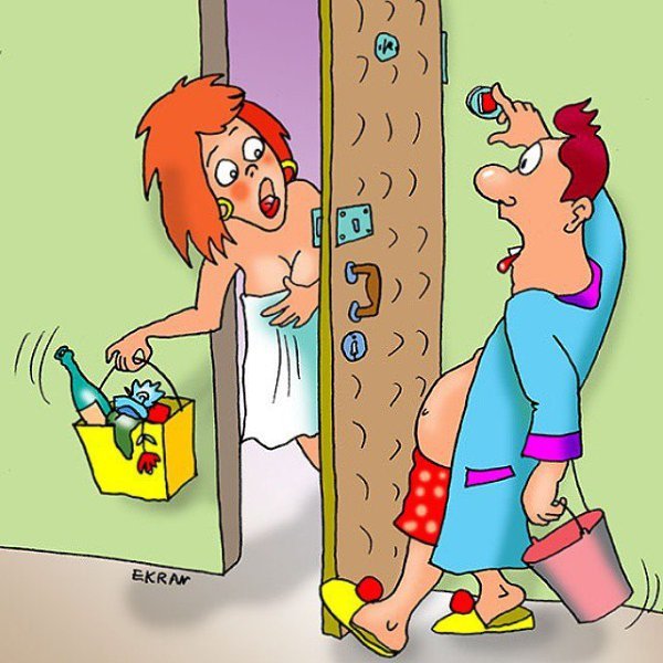 Карикатура пришла домой