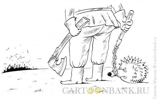 Карикатура топор в голове