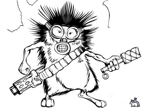 Злой Ежик рисунок