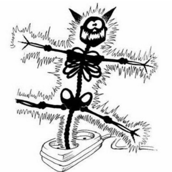 Удар током карикатура